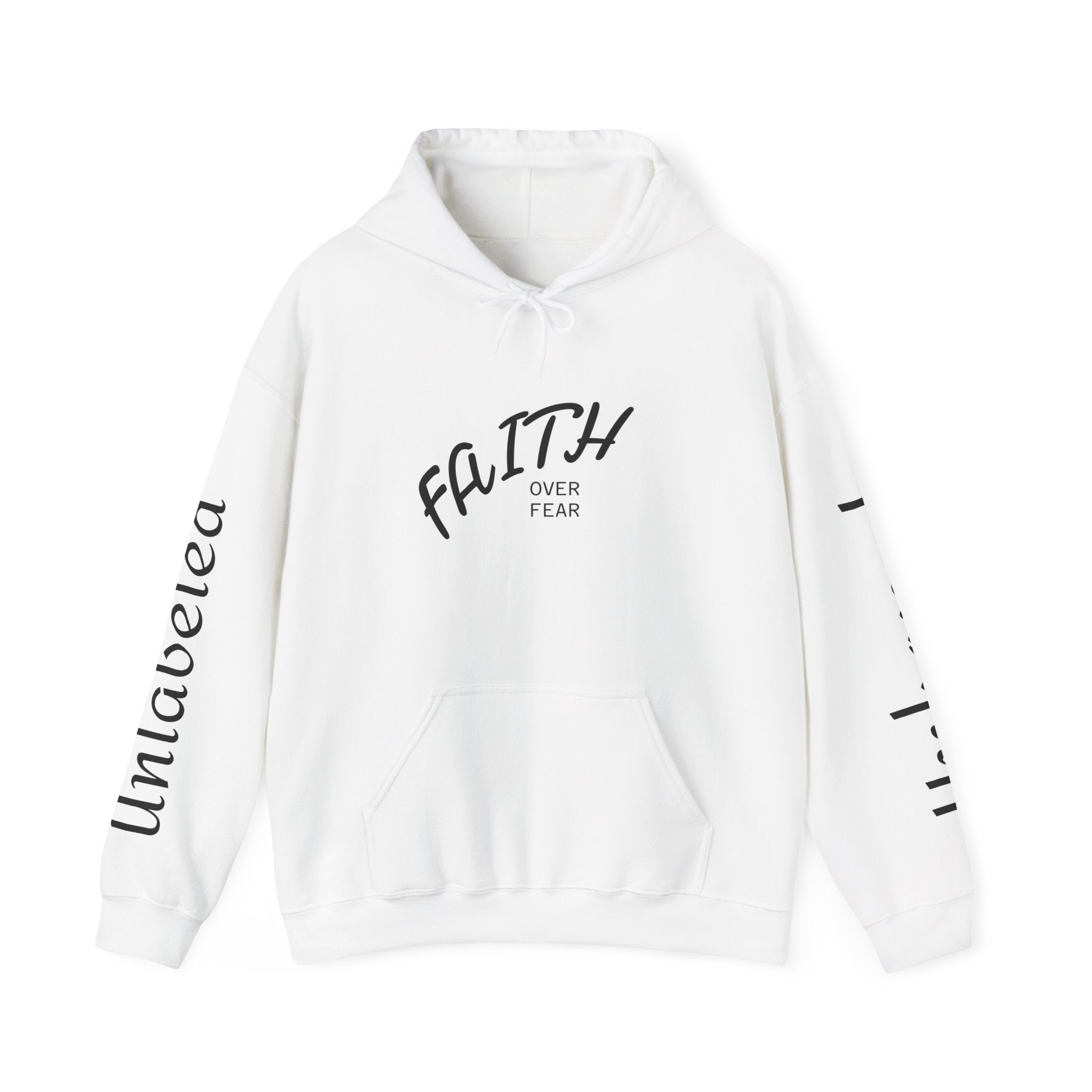 Faith Over Fear Hooded Sweatshirt, Motivational Hoodie, Inspirational Gift, Unisex Apparel, Cozy Sweatshirt, Spiritual Clothing