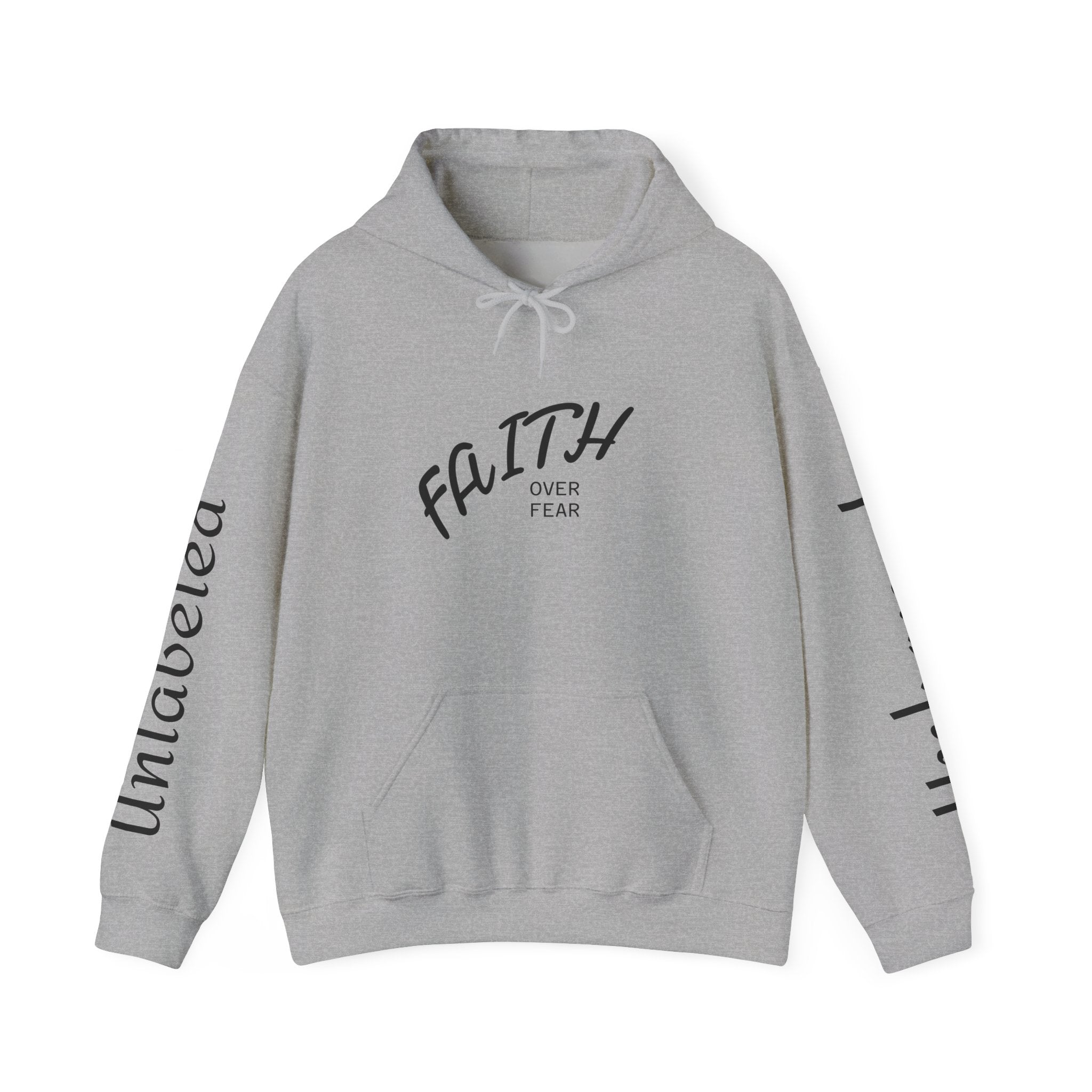 Faith Over Fear Hooded Sweatshirt, Motivational Hoodie, Inspirational Gift, Unisex Apparel, Cozy Sweatshirt, Spiritual Clothing