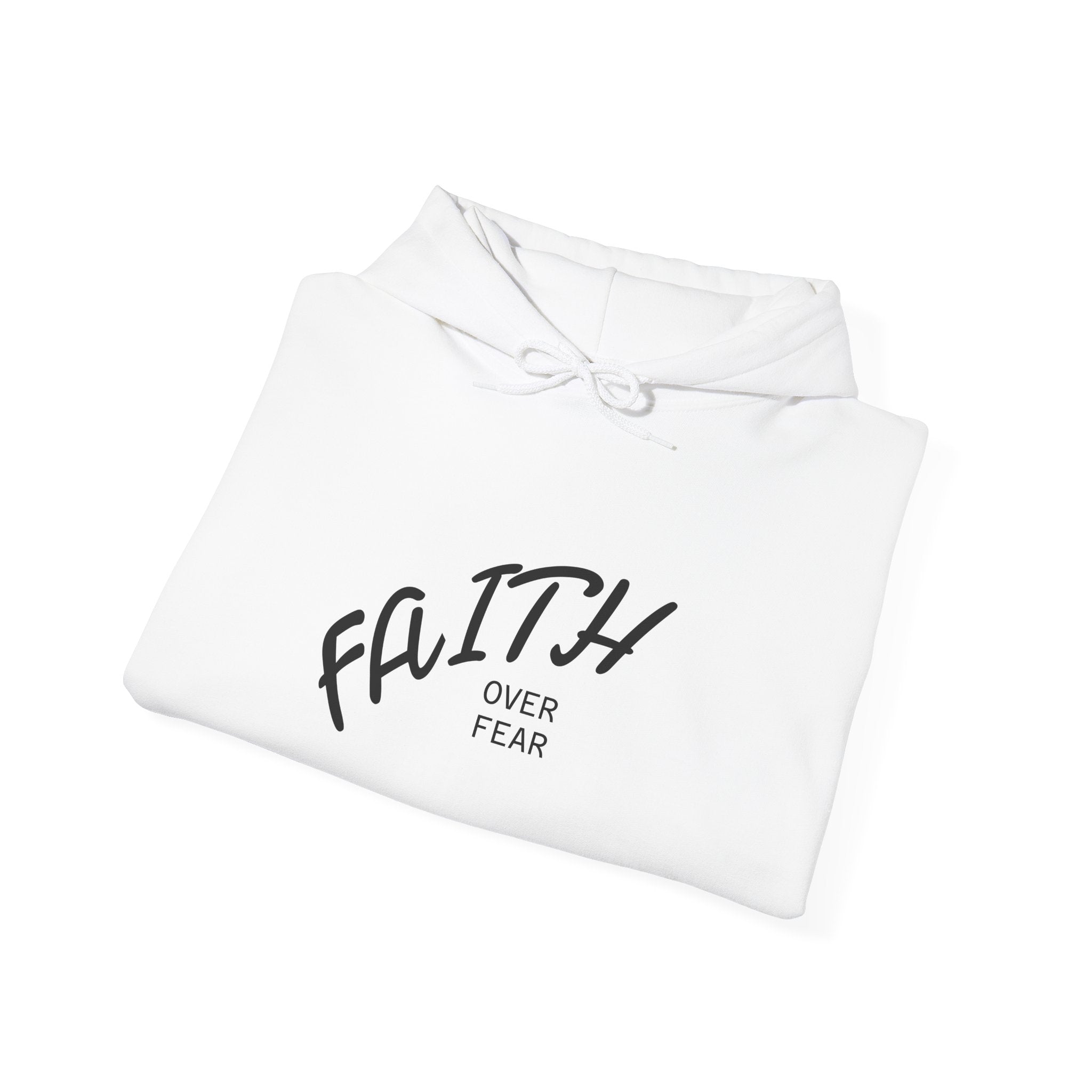 Faith Over Fear Hooded Sweatshirt, Motivational Hoodie, Inspirational Gift, Unisex Apparel, Cozy Sweatshirt, Spiritual Clothing