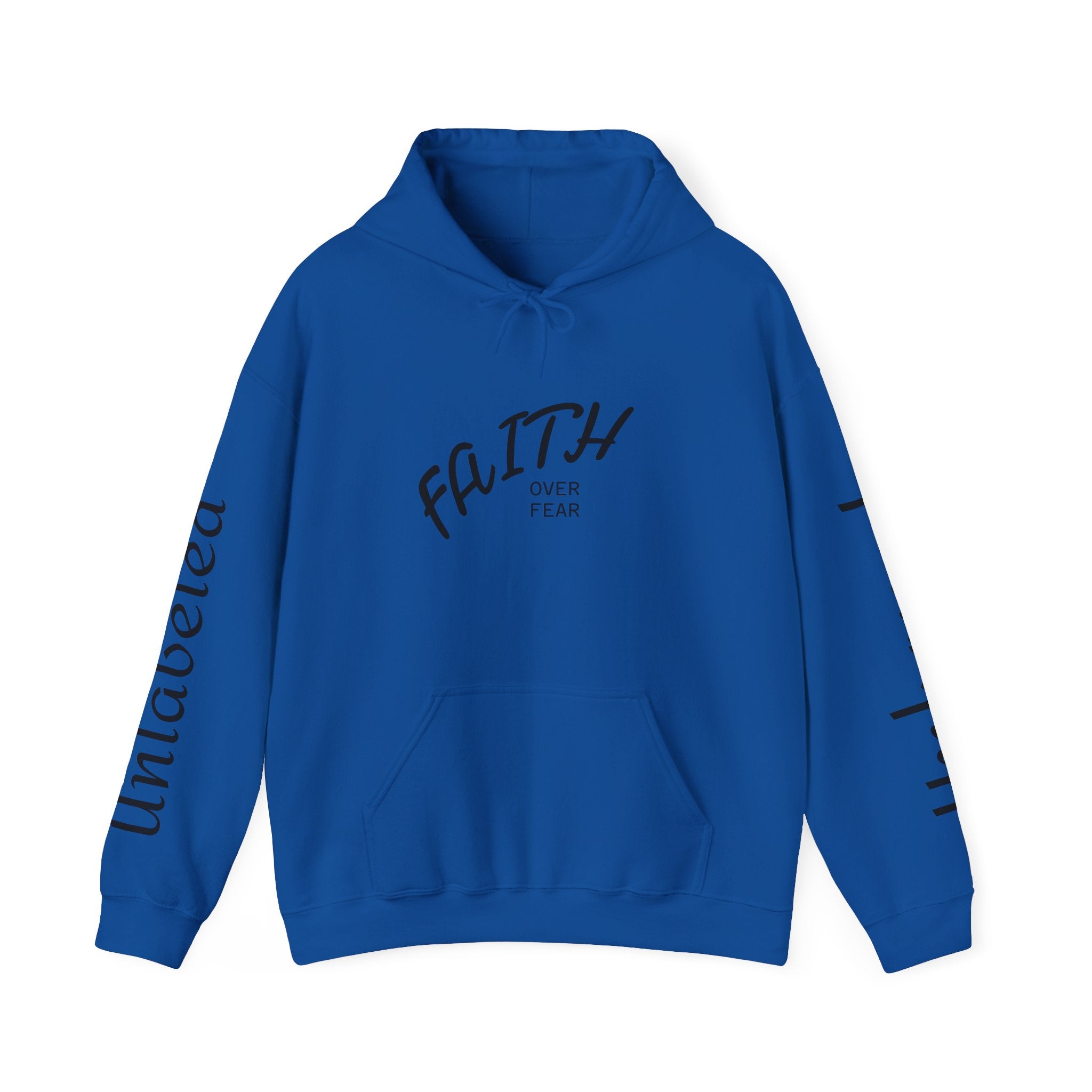Faith Over Fear Hooded Sweatshirt, Motivational Hoodie, Inspirational Gift, Unisex Apparel, Cozy Sweatshirt, Spiritual Clothing