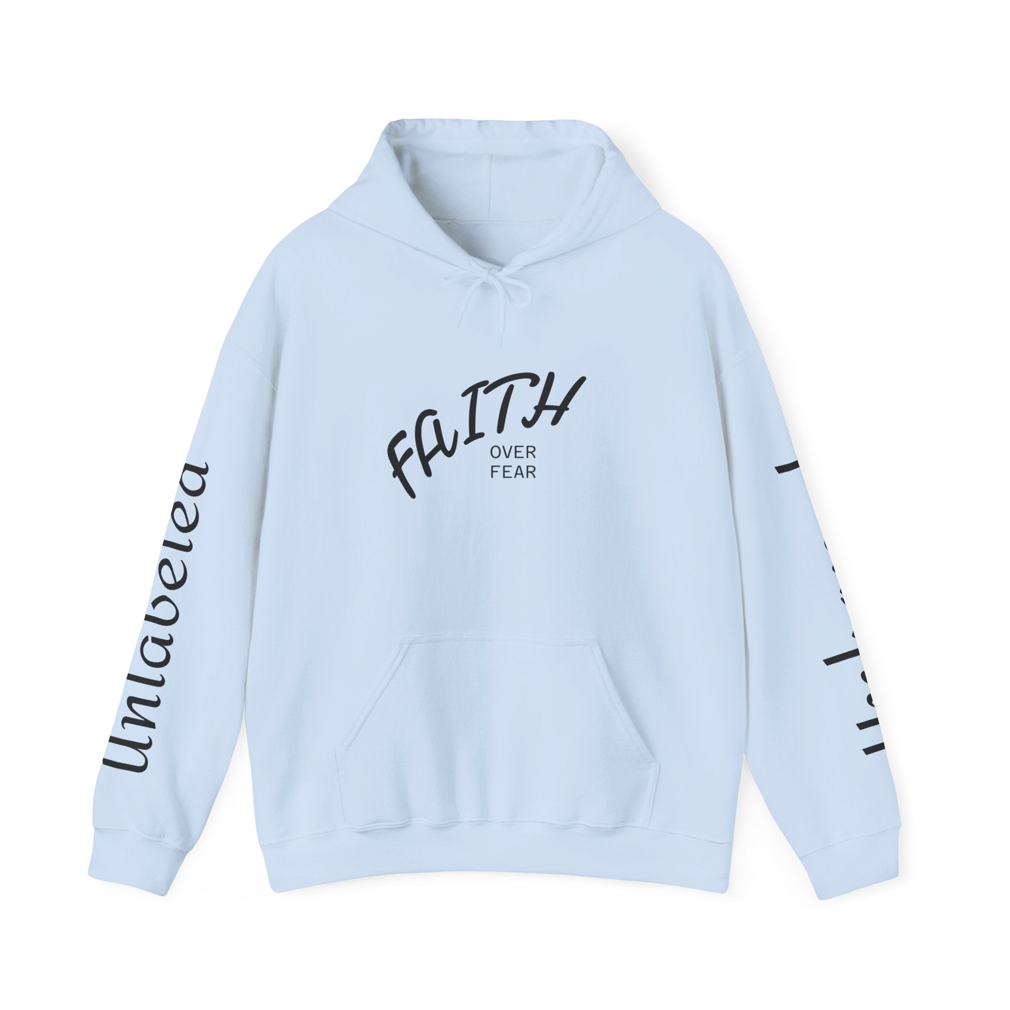 Faith Over Fear Hooded Sweatshirt, Motivational Hoodie, Inspirational Gift, Unisex Apparel, Cozy Sweatshirt, Spiritual Clothing