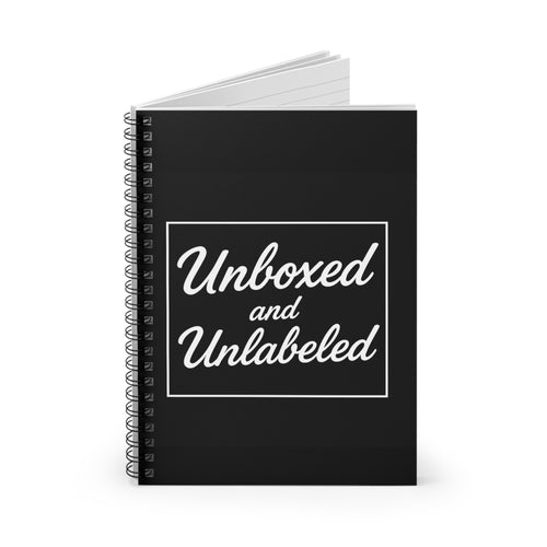 Unboxed and Unlabeled Spiral Notebook | Perfect for Journaling, Note-taking, Gift for Students, Minimalist Design, Black Aesthetic
