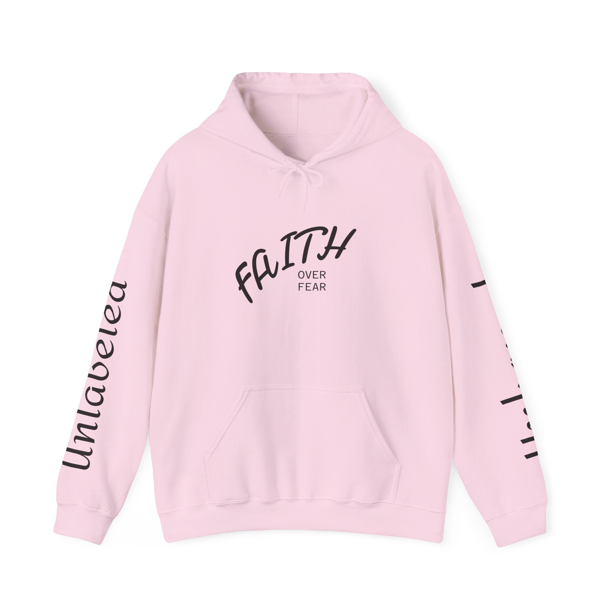 Faith Over Fear Hooded Sweatshirt, Motivational Hoodie, Inspirational Gift, Unisex Apparel, Cozy Sweatshirt, Spiritual Clothing