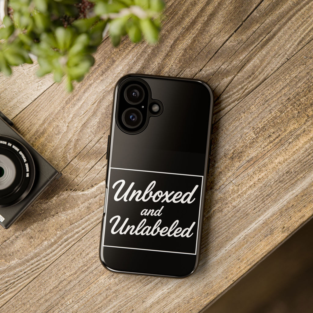 Unboxed and Unlabeled Phone Case | Tough Phone Cover, Customizable Case, Smartphone Protection, Unique Gift, Trendy Accessory