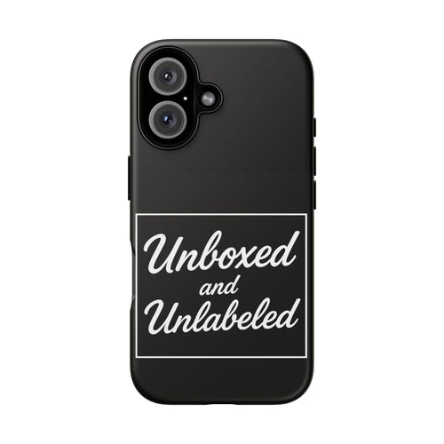 Unboxed and Unlabeled Phone Case | Tough Phone Cover, Customizable Case, Smartphone Protection, Unique Gift, Trendy Accessory