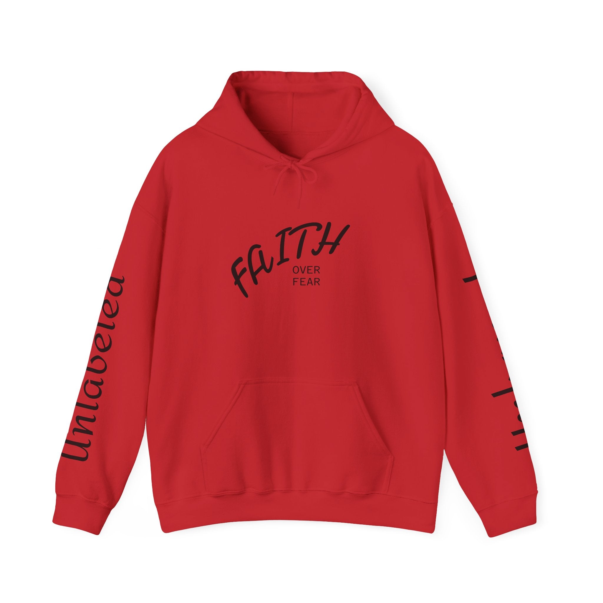 Faith Over Fear Hooded Sweatshirt, Motivational Hoodie, Inspirational Gift, Unisex Apparel, Cozy Sweatshirt, Spiritual Clothing