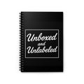 Unboxed and Unlabeled Spiral Notebook | Perfect for Journaling, Note-taking, Gift for Students, Minimalist Design, Black Aesthetic